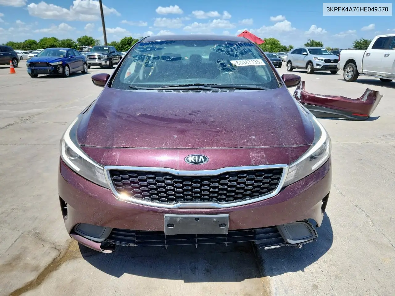 2017 Kia Forte Lx VIN: 3KPFK4A76HE049570 Lot: 63087135