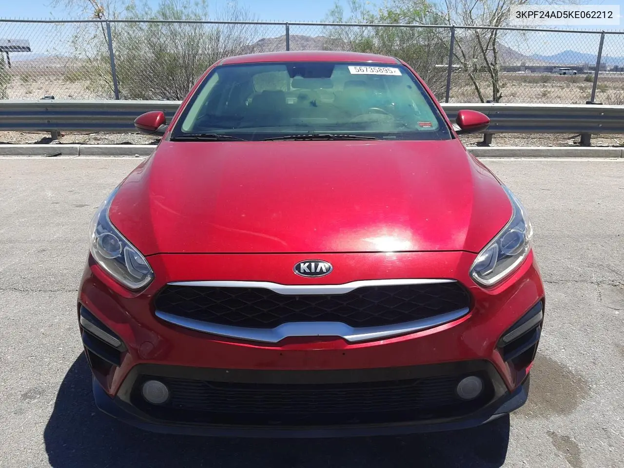 2019 Kia Forte Fe VIN: 3KPF24AD5KE062212 Lot: 56735895
