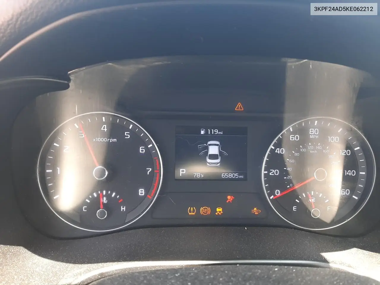 2019 Kia Forte Fe VIN: 3KPF24AD5KE062212 Lot: 56735895