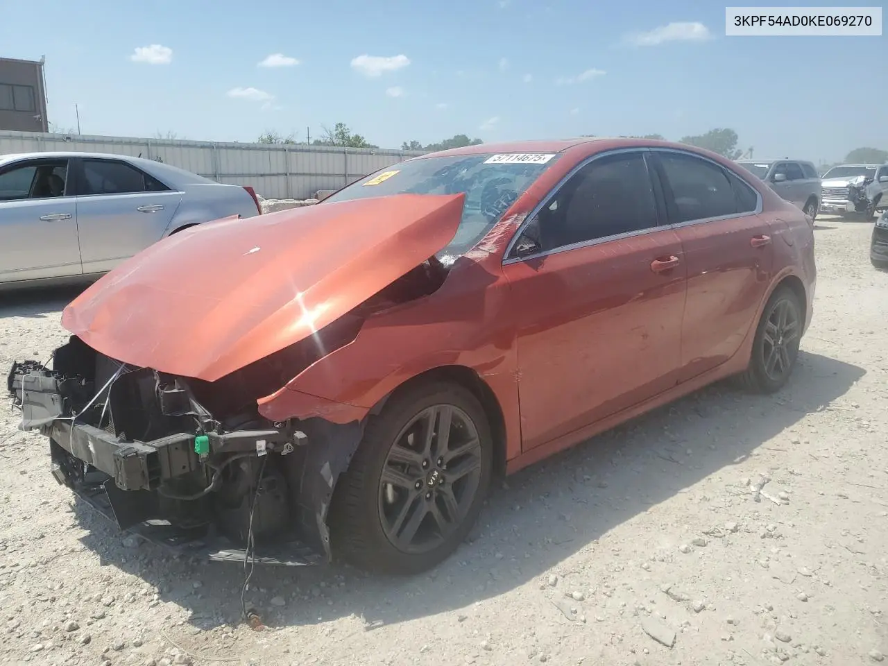2019 Kia Forte Ex VIN: 3KPF54AD0KE069270 Lot: 57114675