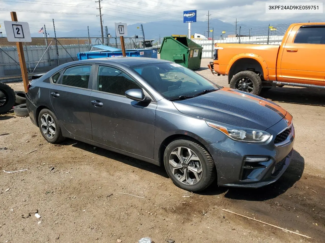 2019 Kia Forte Fe VIN: 3KPF24AD9KE059751 Lot: 61624175