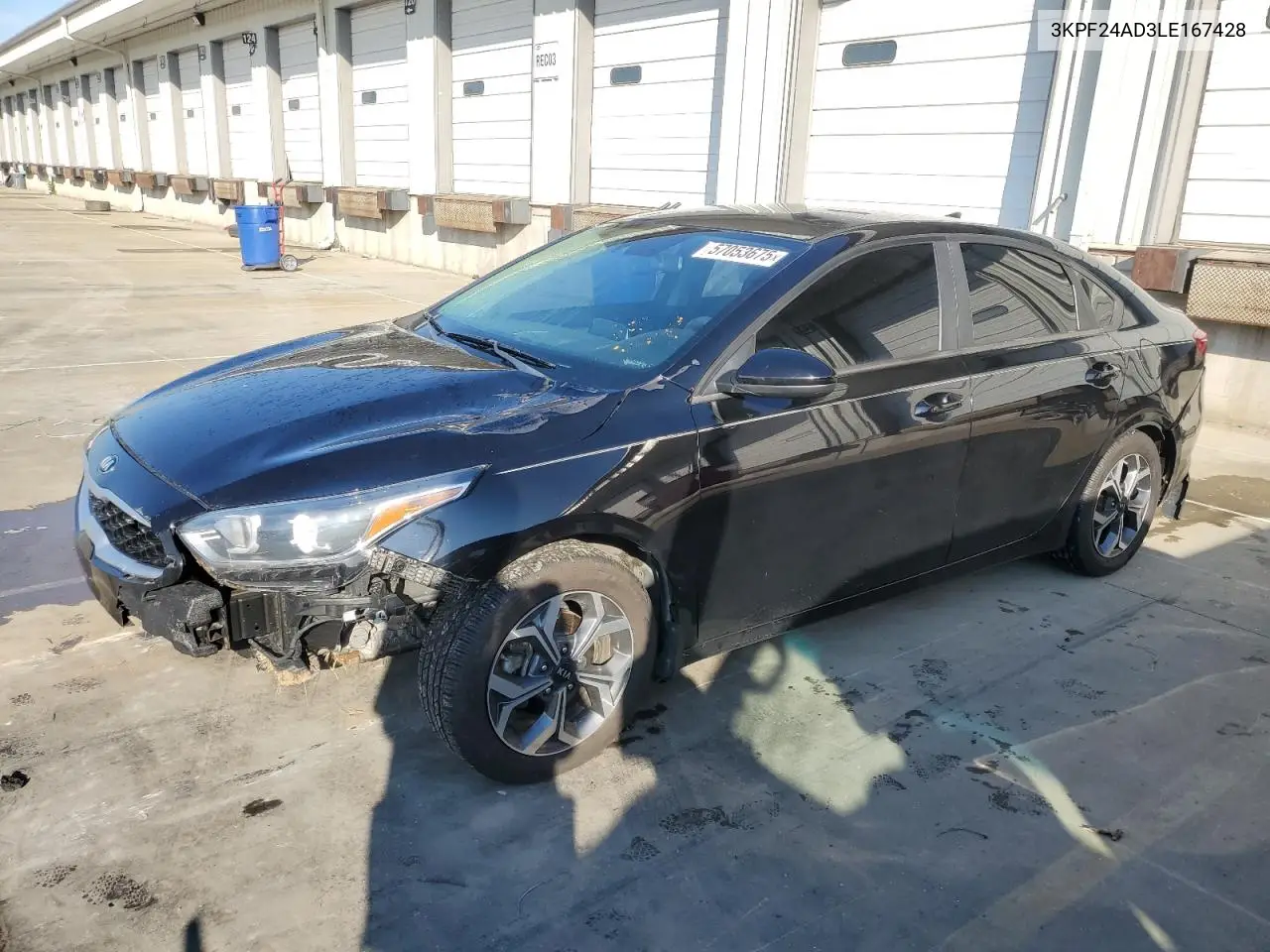 2020 Kia Forte Fe VIN: 3KPF24AD3LE167428 Lot: 57053675