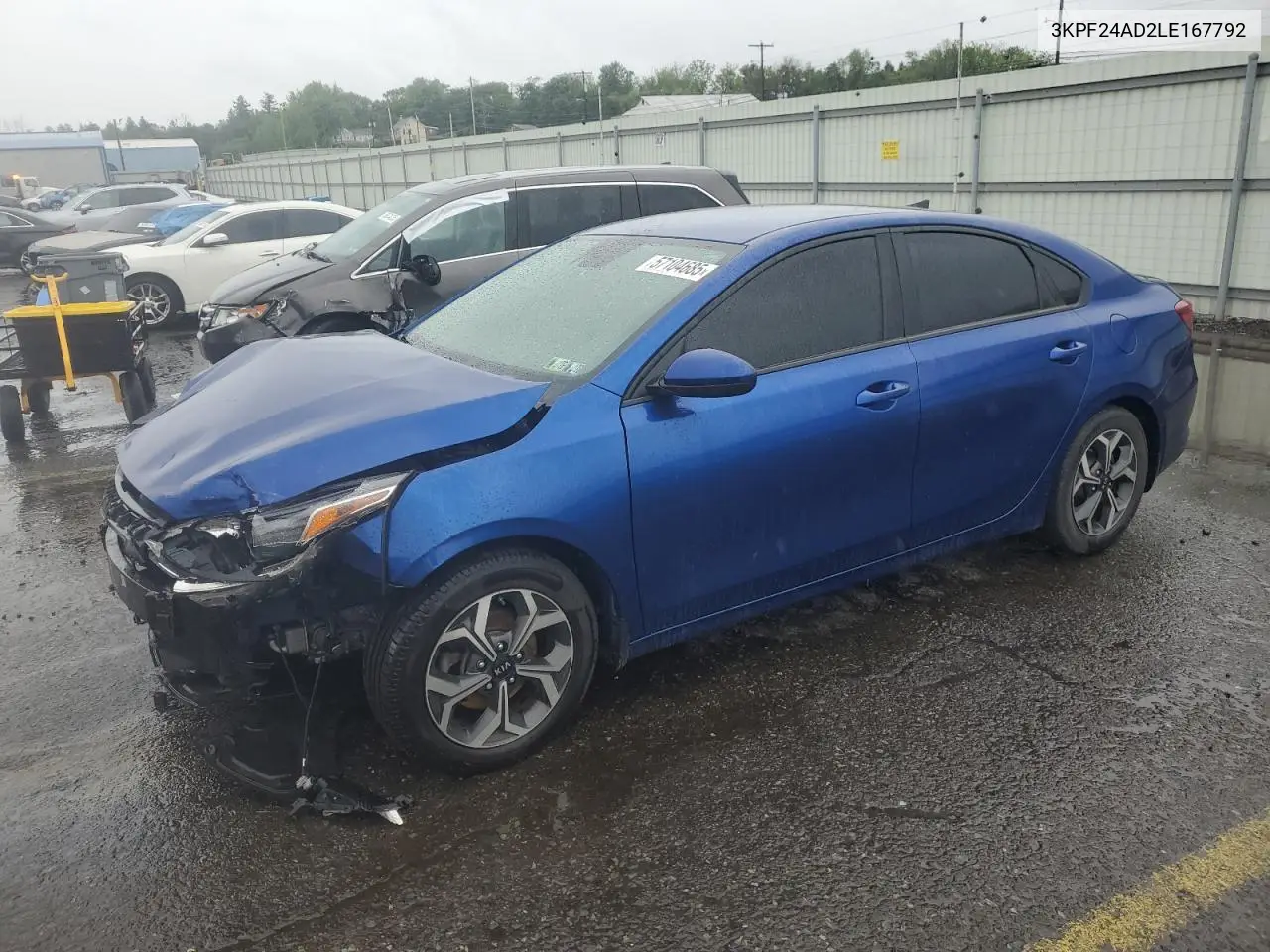 2020 Kia Forte Fe VIN: 3KPF24AD2LE167792 Lot: 57104685