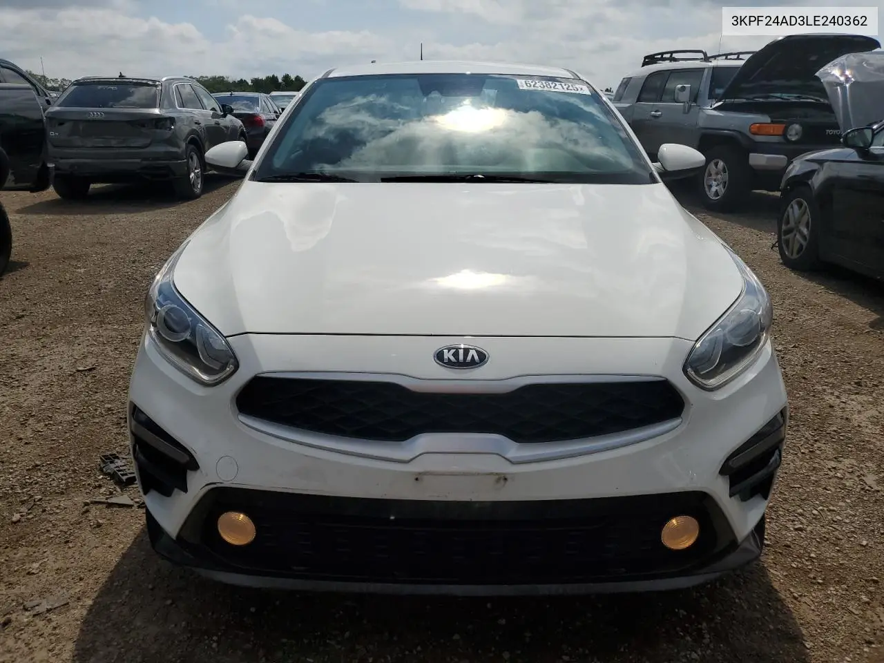 2020 Kia Forte Fe VIN: 3KPF24AD3LE240362 Lot: 62382125