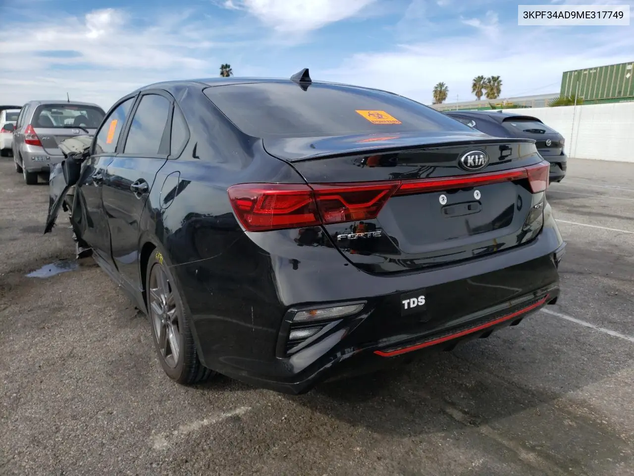 2021 Kia Forte Gt Line VIN: 3KPF34AD9ME317749 Lot: 31065122