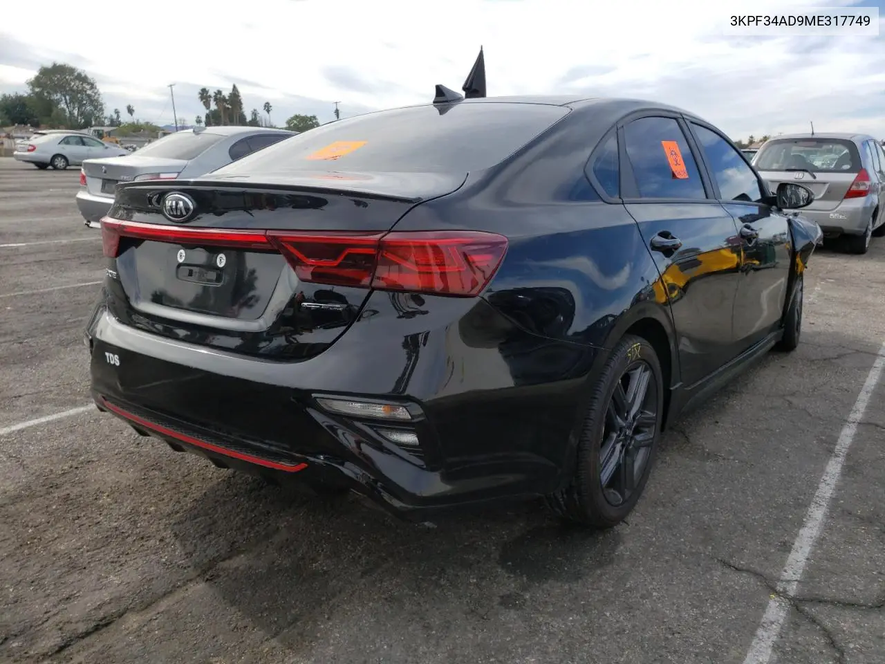 2021 Kia Forte Gt Line VIN: 3KPF34AD9ME317749 Lot: 31065122