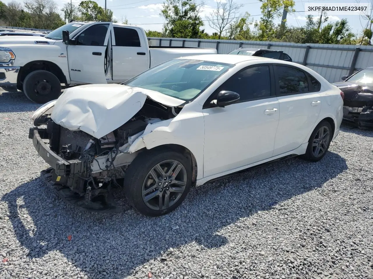 2021 Kia Forte Gt Line VIN: 3KPF34AD1ME423497 Lot: 50549775