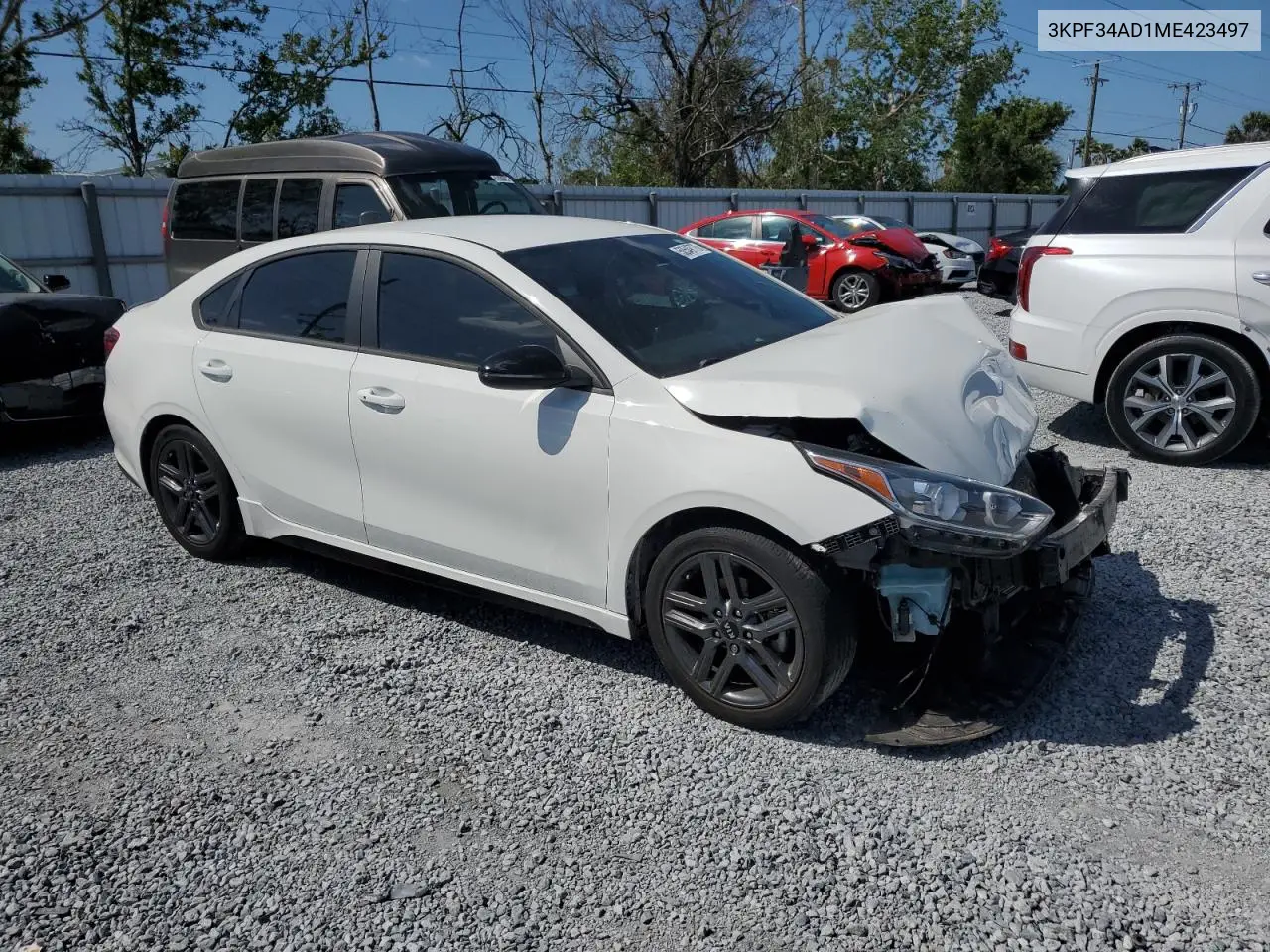 2021 Kia Forte Gt Line VIN: 3KPF34AD1ME423497 Lot: 50549775