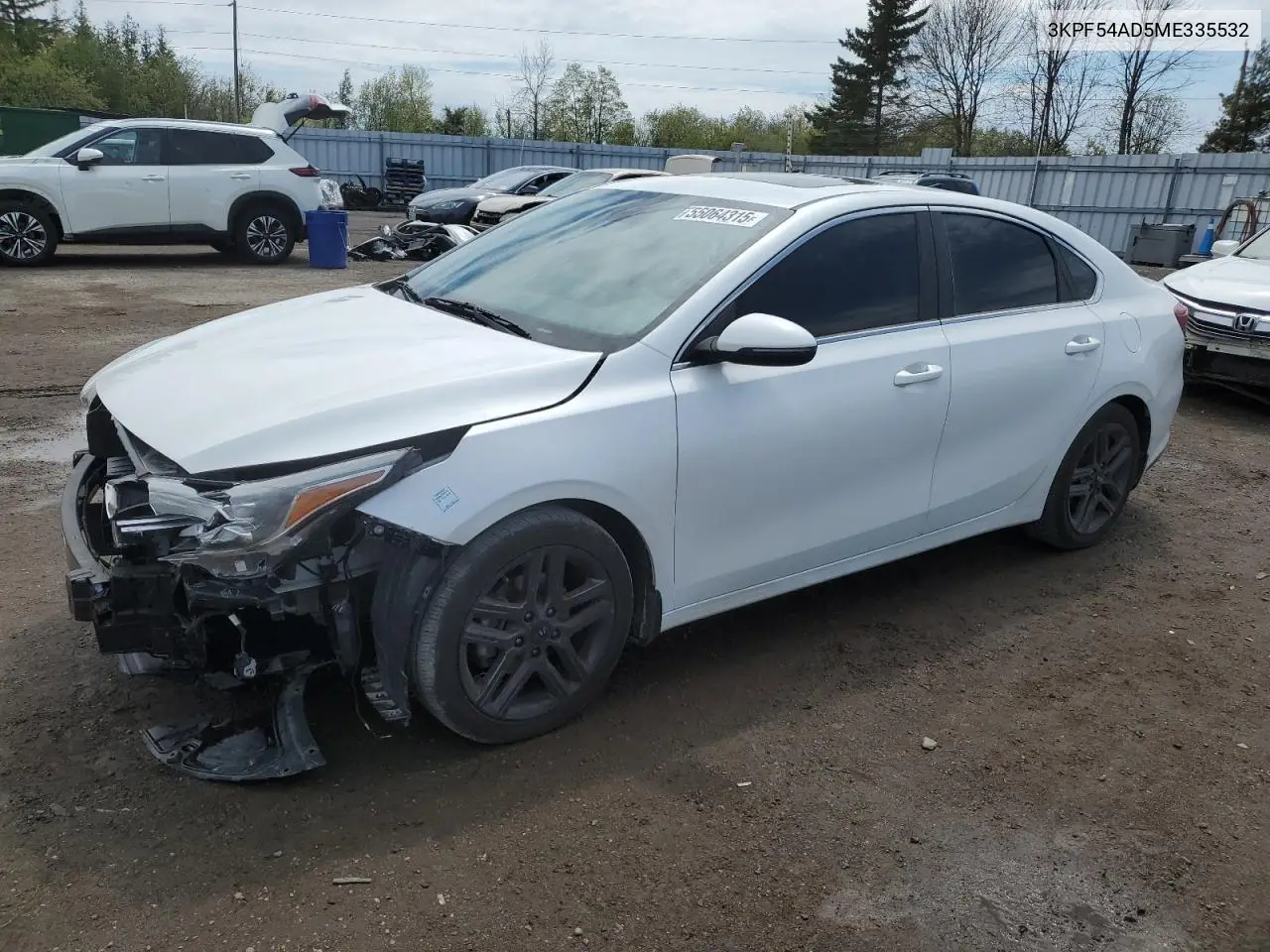 2021 Kia Forte Ex VIN: 3KPF54AD5ME335532 Lot: 55064315