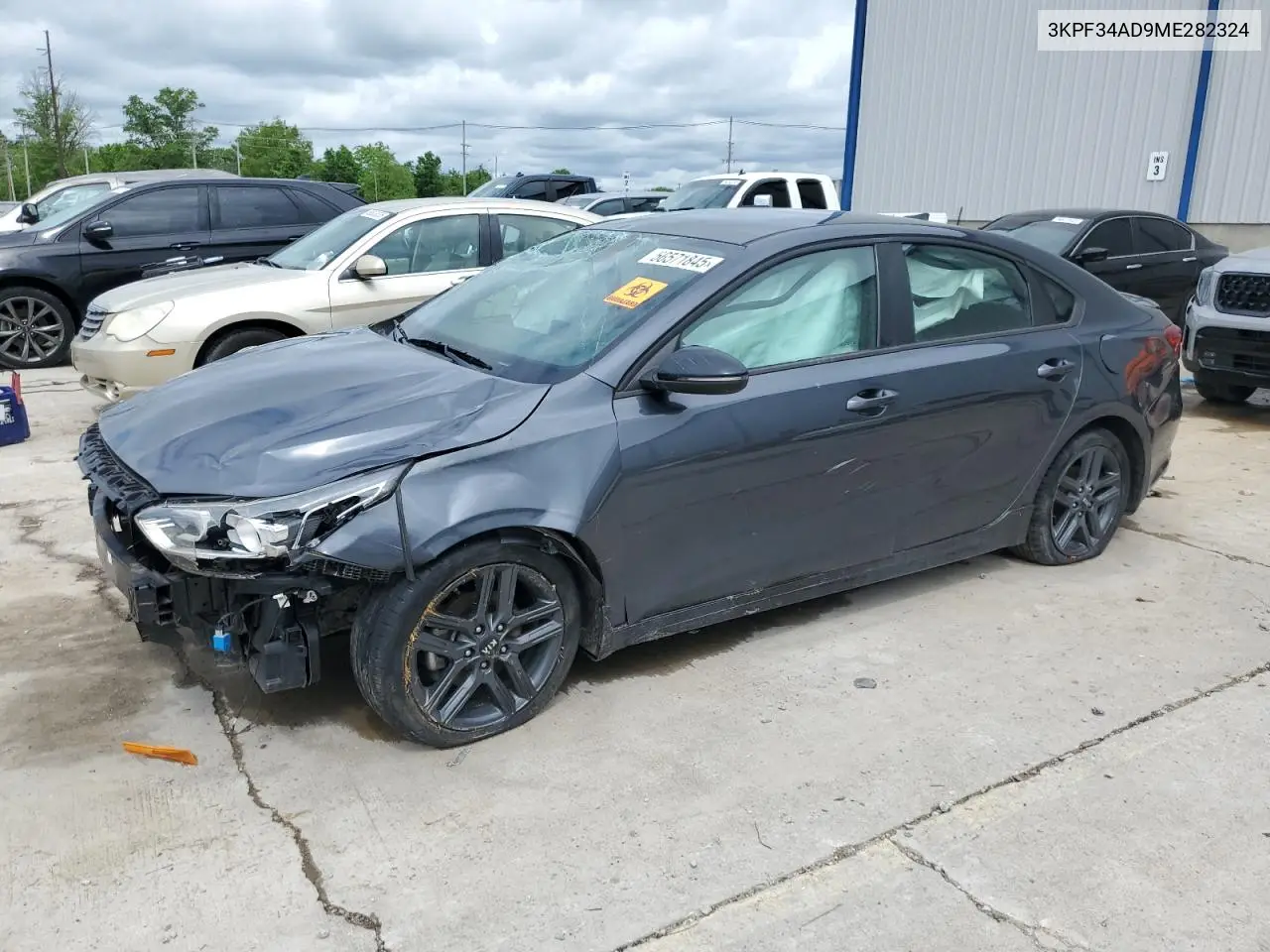 2021 Kia Forte Gt Line VIN: 3KPF34AD9ME282324 Lot: 56571845