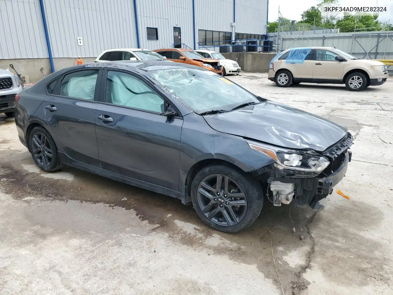 2021 Kia Forte Gt Line VIN: 3KPF34AD9ME282324 Lot: 56571845