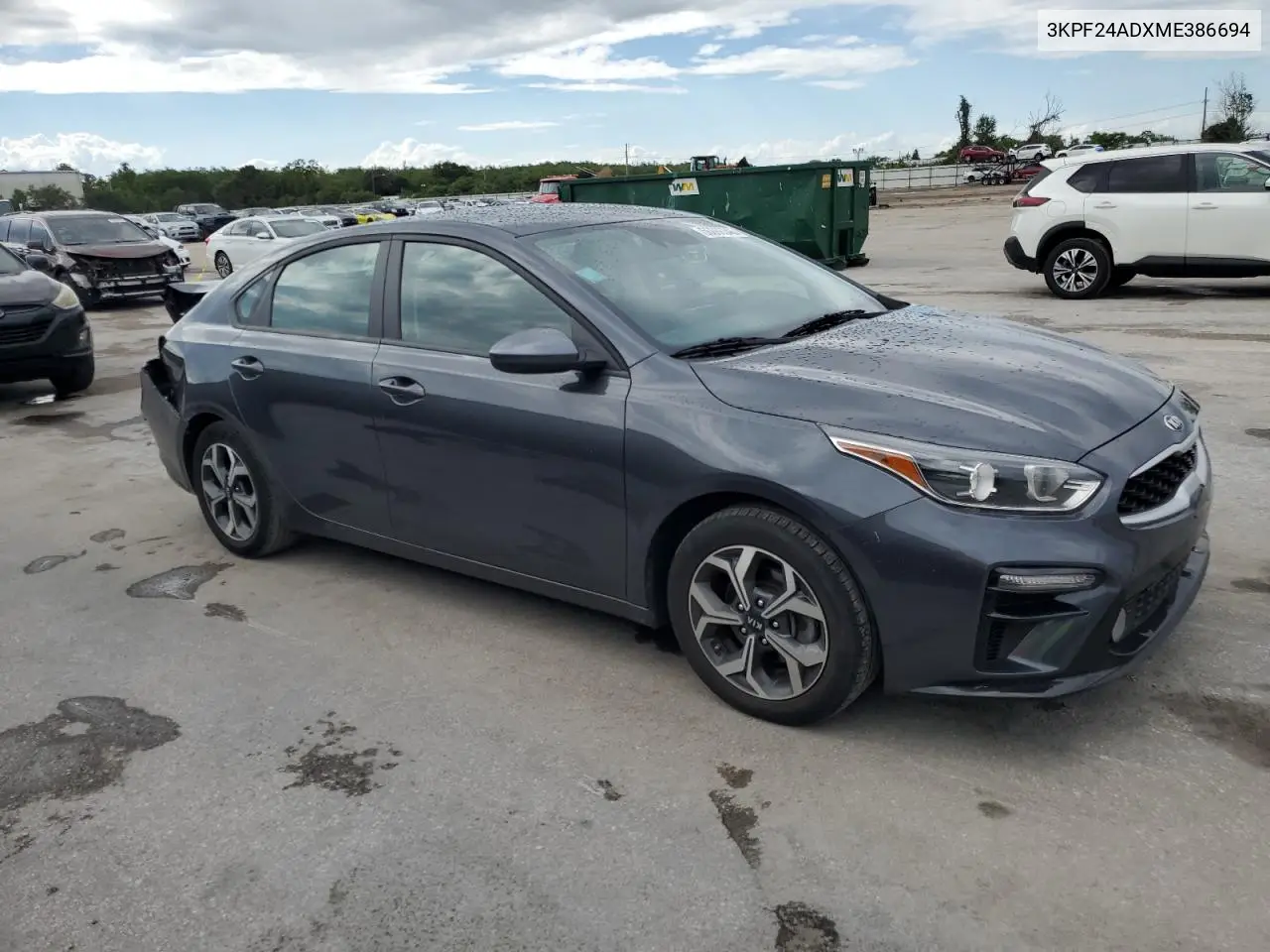 2021 Kia Forte Fe VIN: 3KPF24ADXME386694 Lot: 56666345