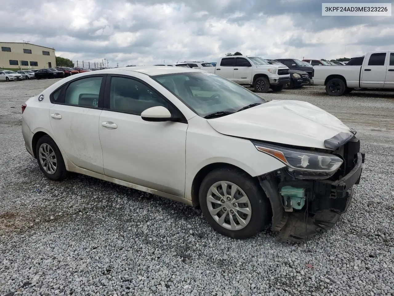 2021 Kia Forte Fe VIN: 3KPF24AD3ME323226 Lot: 56724915