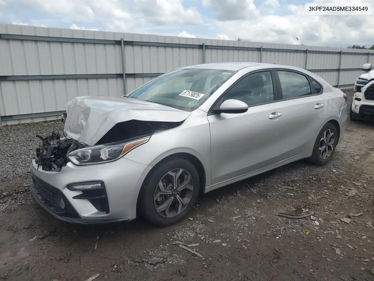 2021 Kia Forte Fe VIN: 3KPF24AD5ME334549 Lot: 57179825