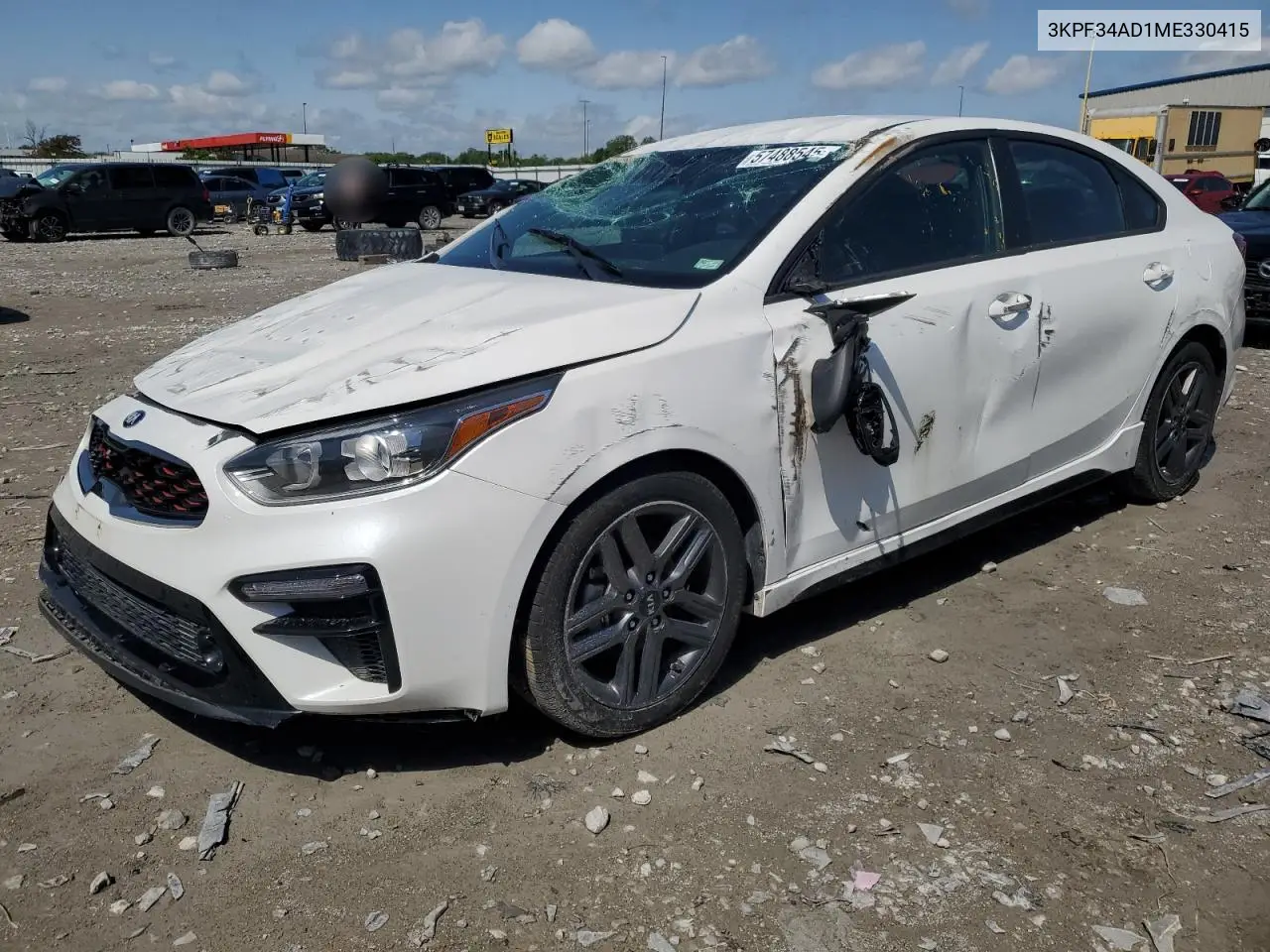 2021 Kia Forte Gt Line VIN: 3KPF34AD1ME330415 Lot: 57488545