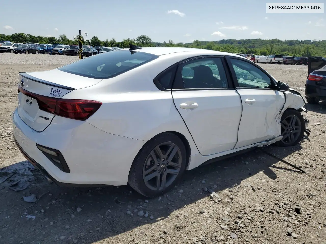2021 Kia Forte Gt Line VIN: 3KPF34AD1ME330415 Lot: 57488545