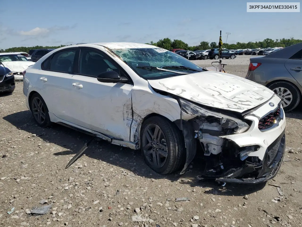 2021 Kia Forte Gt Line VIN: 3KPF34AD1ME330415 Lot: 57488545