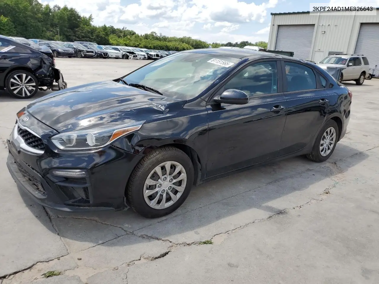 2021 Kia Forte Fe VIN: 3KPF24AD1ME326643 Lot: 61151565