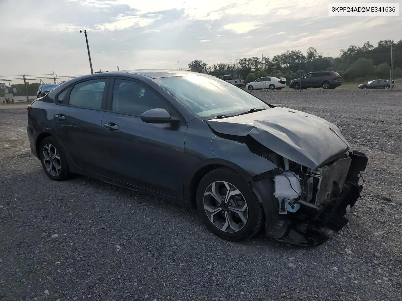 2021 Kia Forte Fe VIN: 3KPF24AD2ME341636 Lot: 61664285