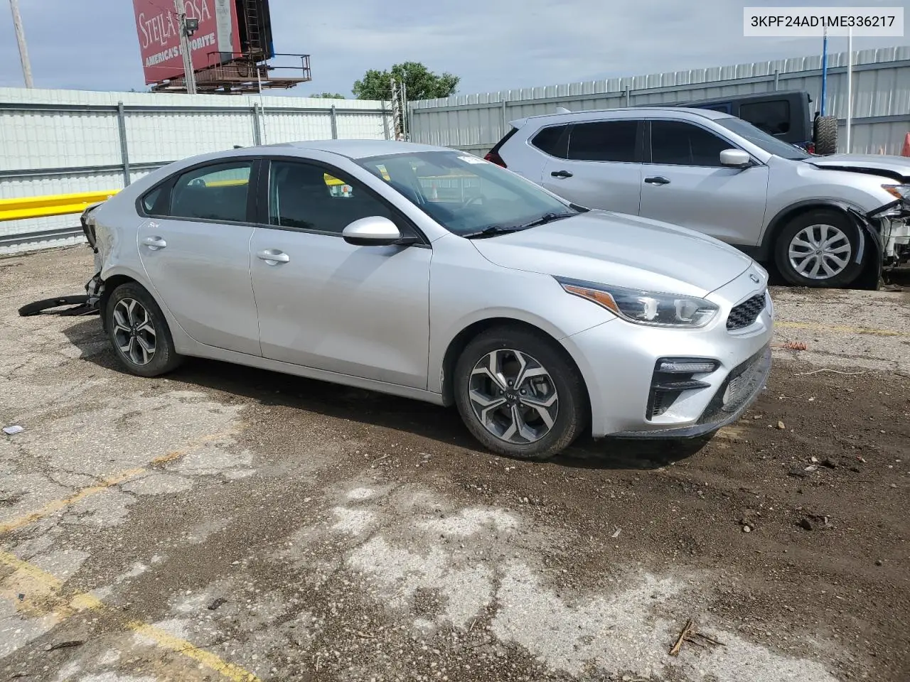 2021 Kia Forte Fe VIN: 3KPF24AD1ME336217 Lot: 61711585