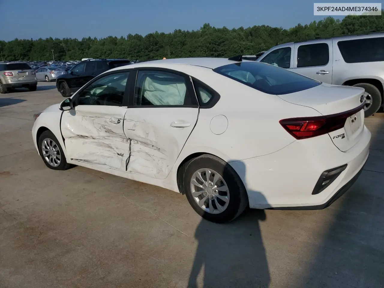 2021 Kia Forte Fe VIN: 3KPF24AD4ME374346 Lot: 62256735