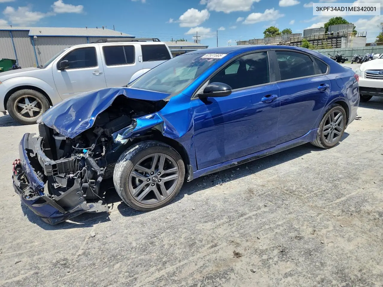 2021 Kia Forte Gt Line VIN: 3KPF34AD1ME342001 Lot: 62531695