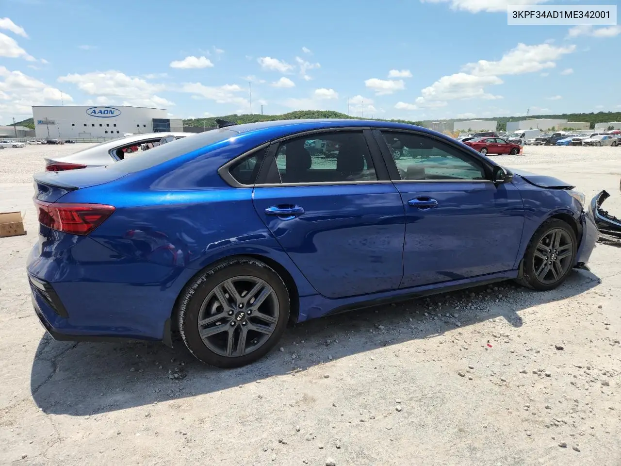 2021 Kia Forte Gt Line VIN: 3KPF34AD1ME342001 Lot: 62531695