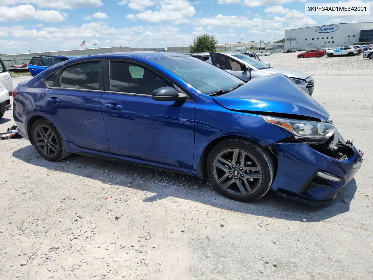 2021 Kia Forte Gt Line VIN: 3KPF34AD1ME342001 Lot: 62531695