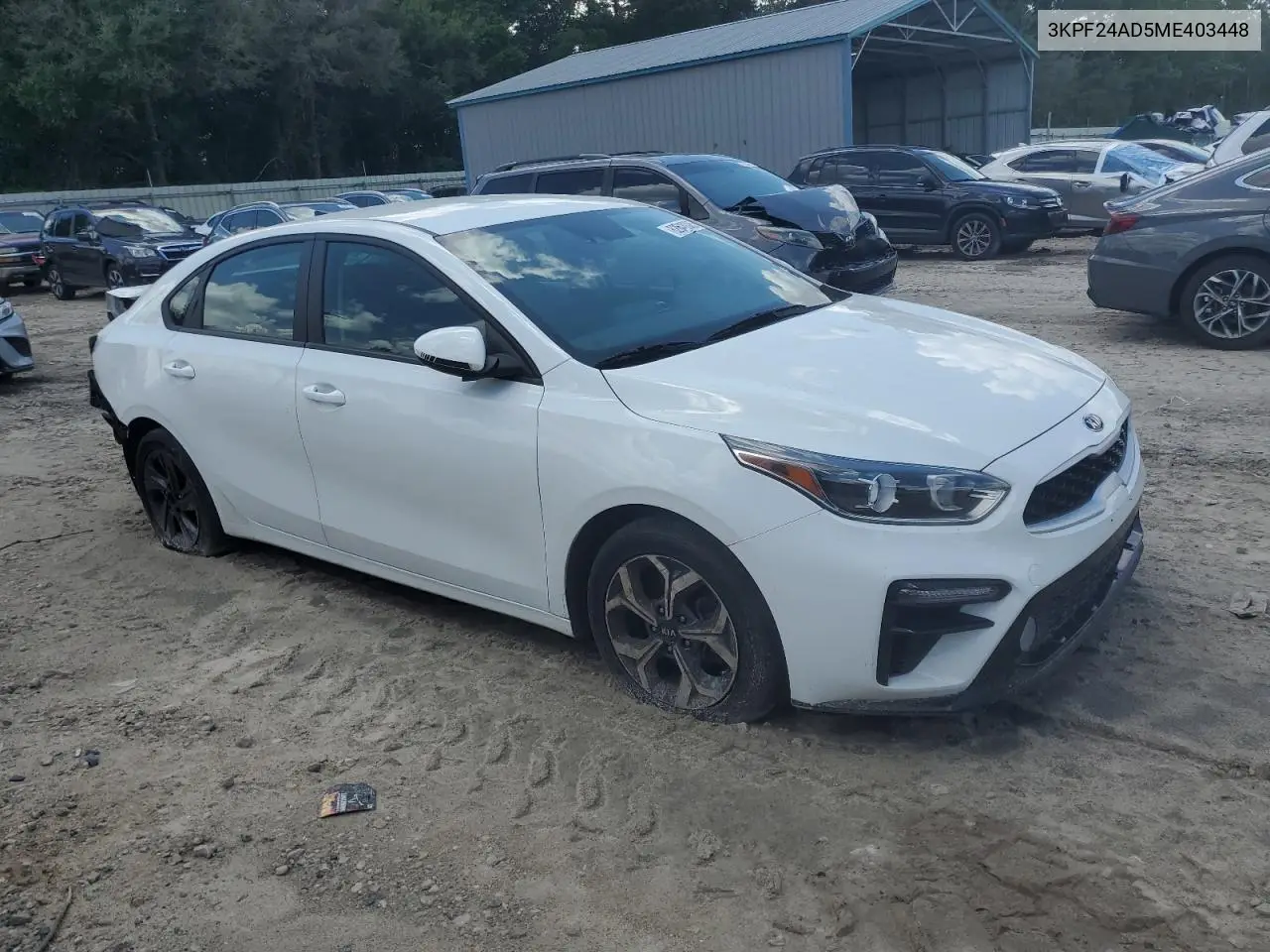 3kpf24ad5me403448 3KPF24AD5ME403448 2021 Kia Forte Fe