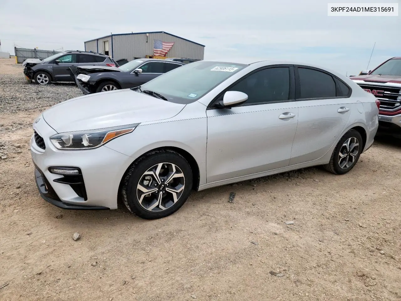 2021 Kia Forte Fe VIN: 3KPF24AD1ME315691 Lot: 62906115