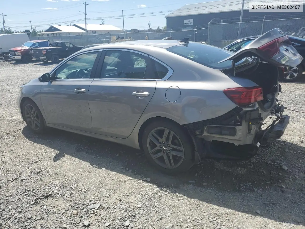 2021 Kia Forte Ex VIN: 3KPF54AD1ME362467 Lot: 62911635