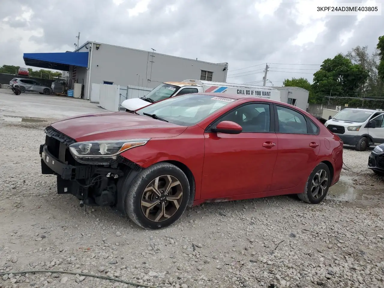 2021 Kia Forte Fe VIN: 3KPF24AD3ME403805 Lot: 63006665