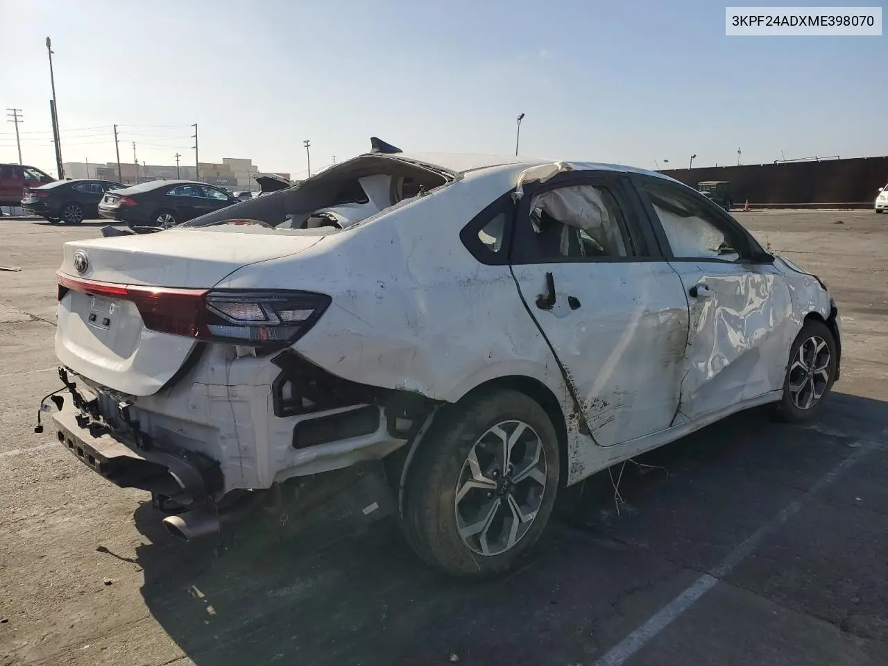 2021 Kia Forte Fe VIN: 3KPF24ADXME398070 Lot: 63023265
