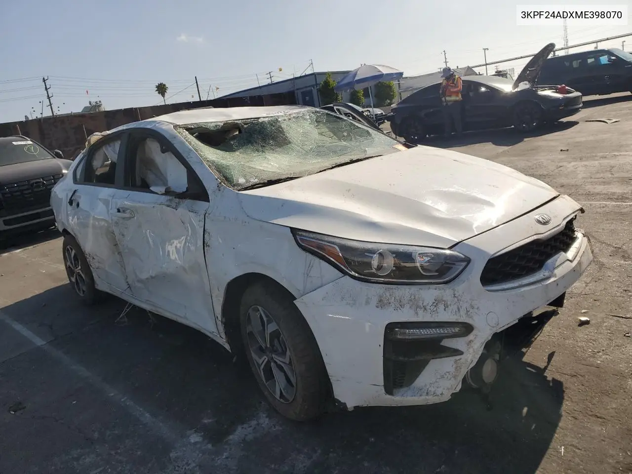 2021 Kia Forte Fe VIN: 3KPF24ADXME398070 Lot: 63023265