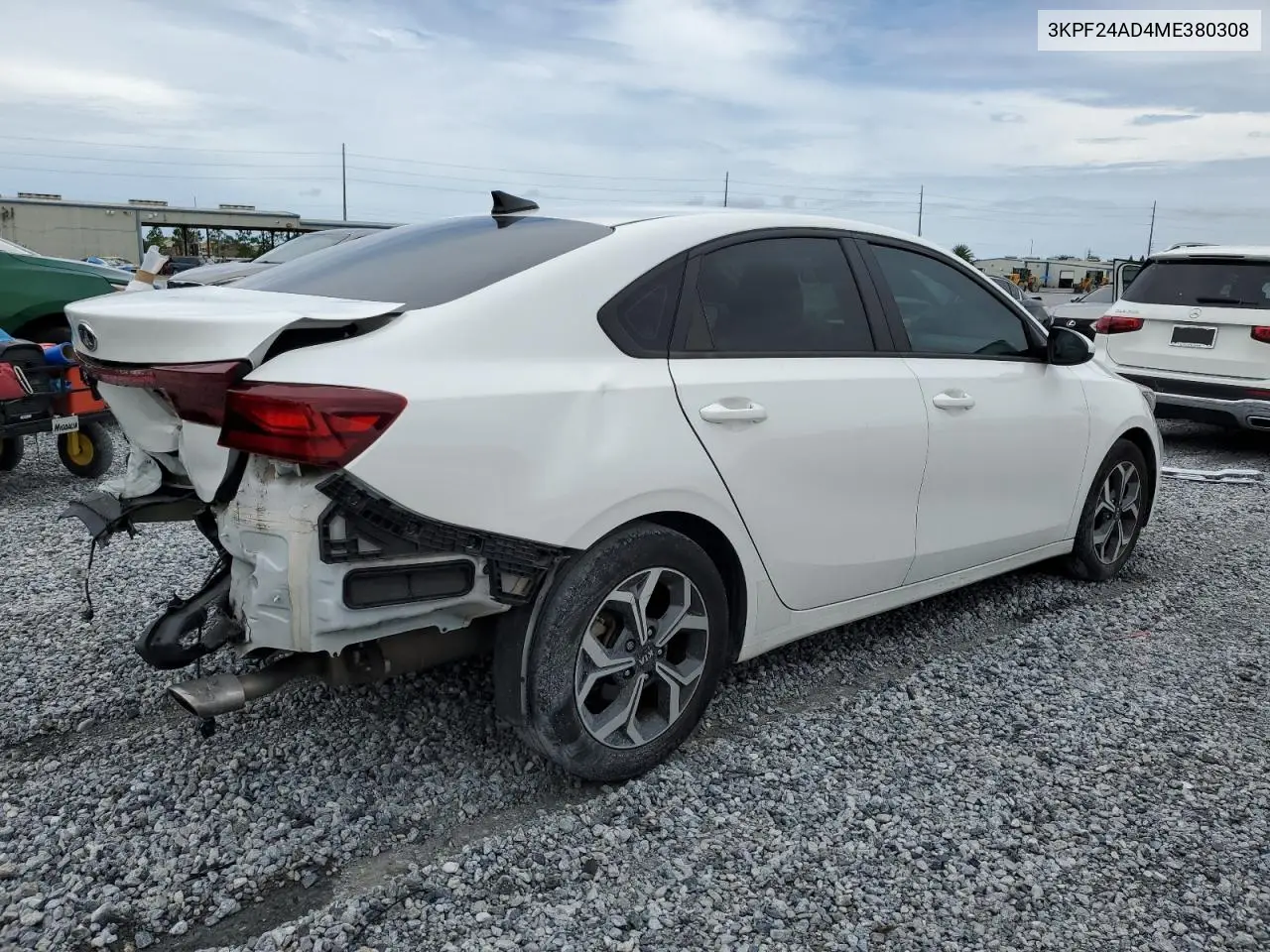 2021 Kia Forte Fe VIN: 3KPF24AD4ME380308 Lot: 63039505