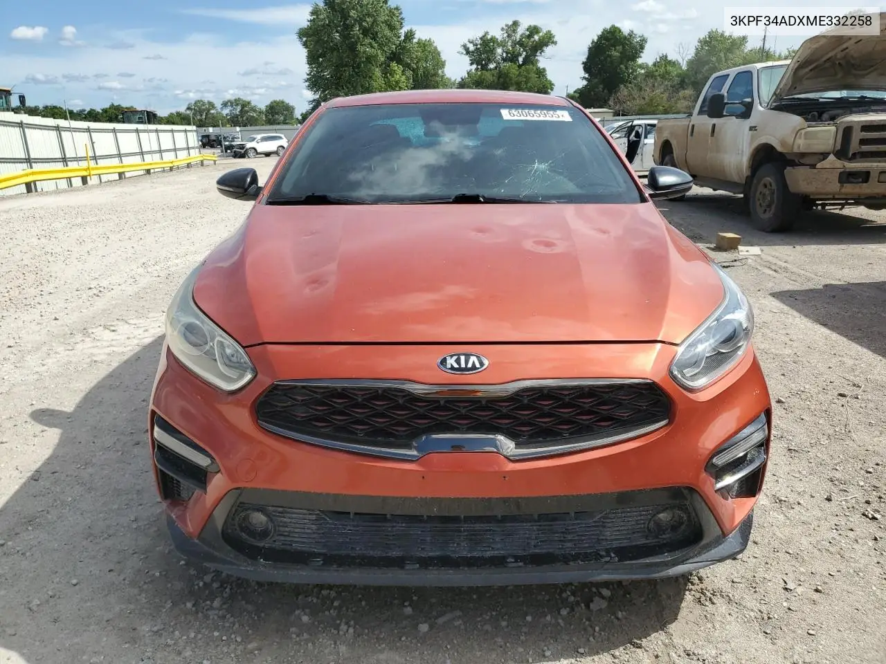 2021 Kia Forte Gt Line VIN: 3KPF34ADXME332258 Lot: 63065955