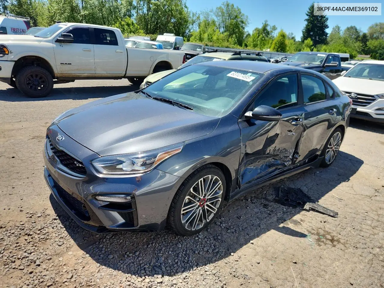 2021 Kia Forte Gt VIN: 3KPF44AC4ME369102 Lot: 63127495