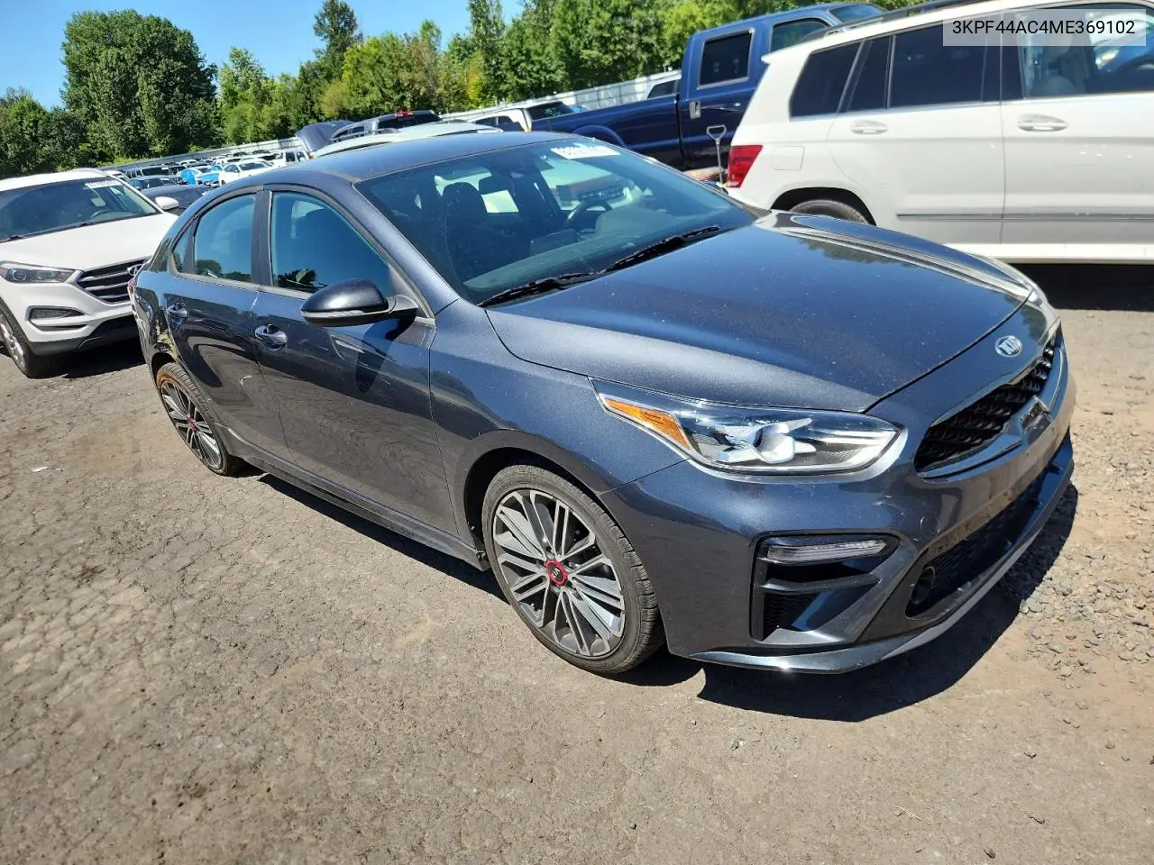 2021 Kia Forte Gt VIN: 3KPF44AC4ME369102 Lot: 63127495