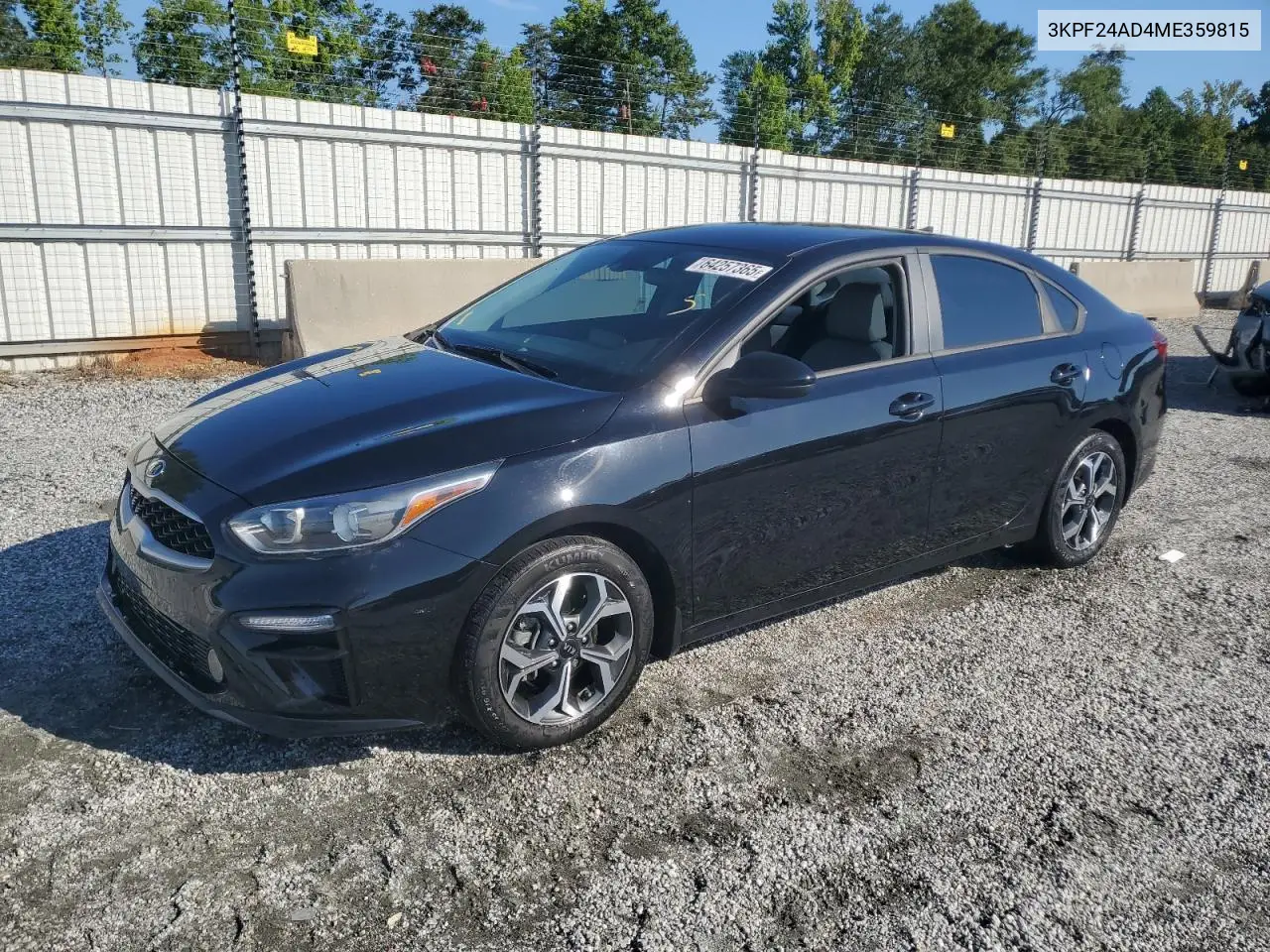 2021 Kia Forte Fe VIN: 3KPF24AD4ME359815 Lot: 64257365