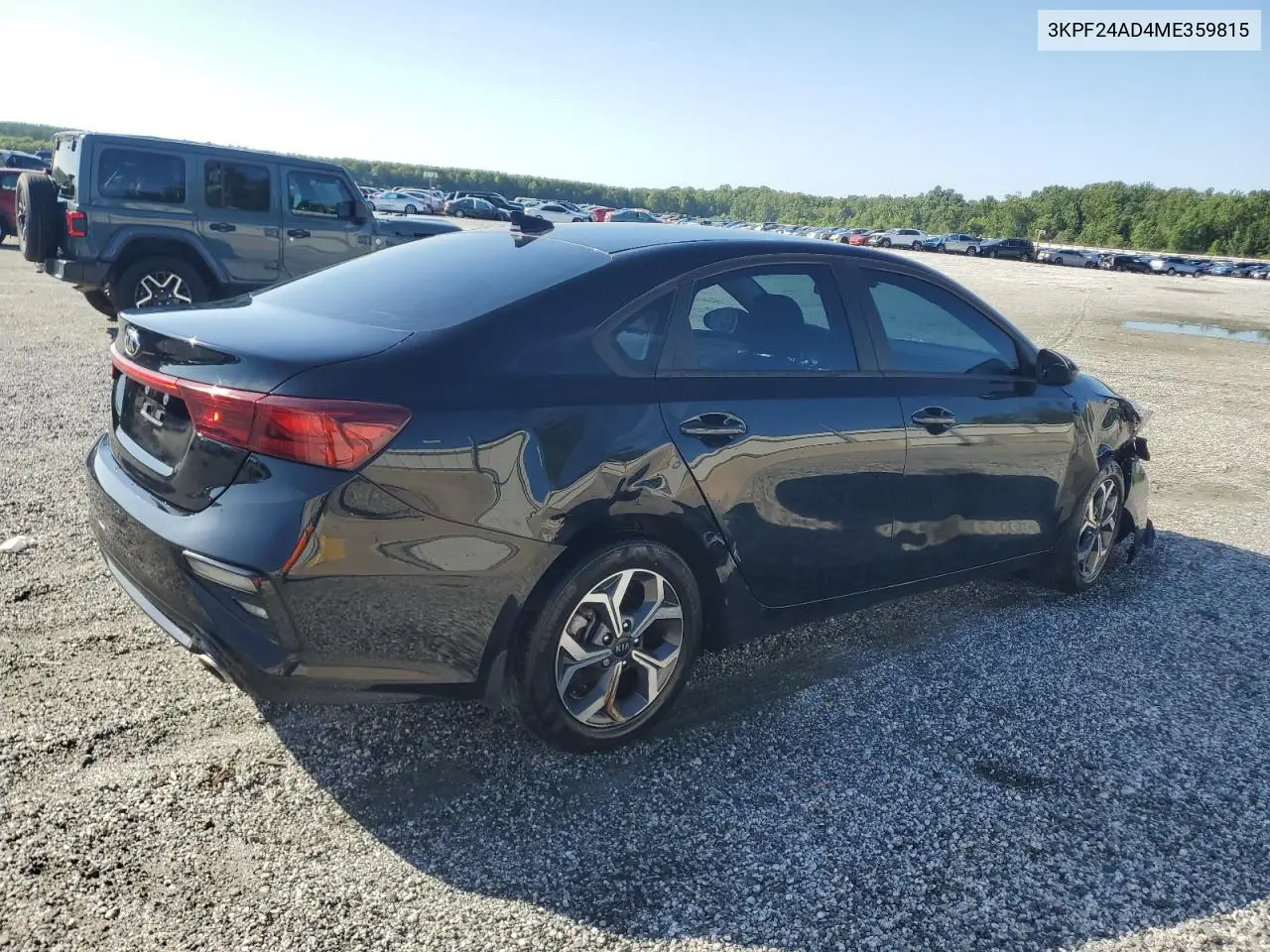 2021 Kia Forte Fe VIN: 3KPF24AD4ME359815 Lot: 64257365