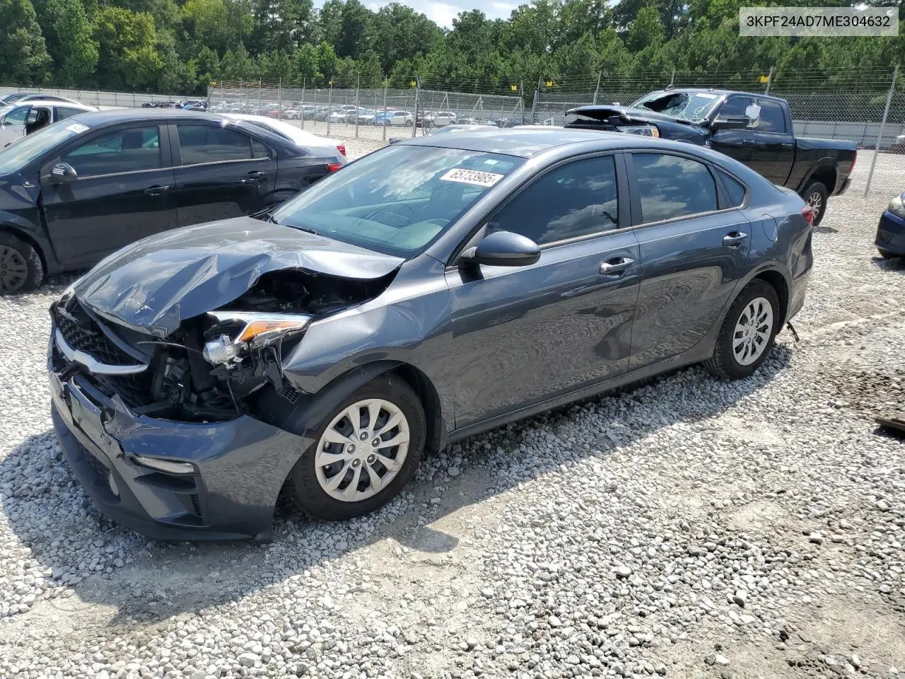 2021 Kia Forte Fe VIN: 3KPF24AD7ME304632 Lot: 65733985