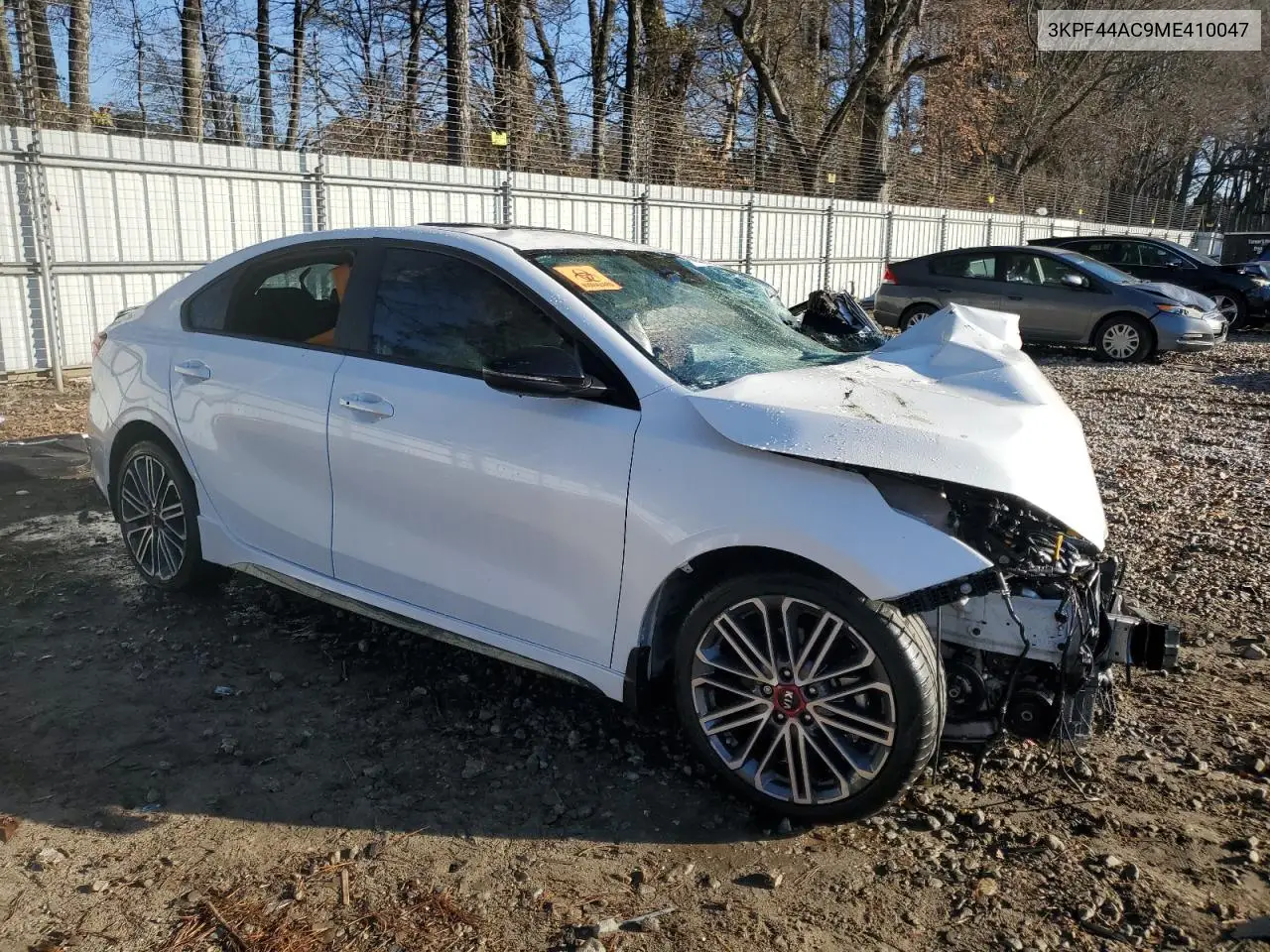 2021 Kia Forte Gt VIN: 3KPF44AC9ME410047 Lot: 88298425