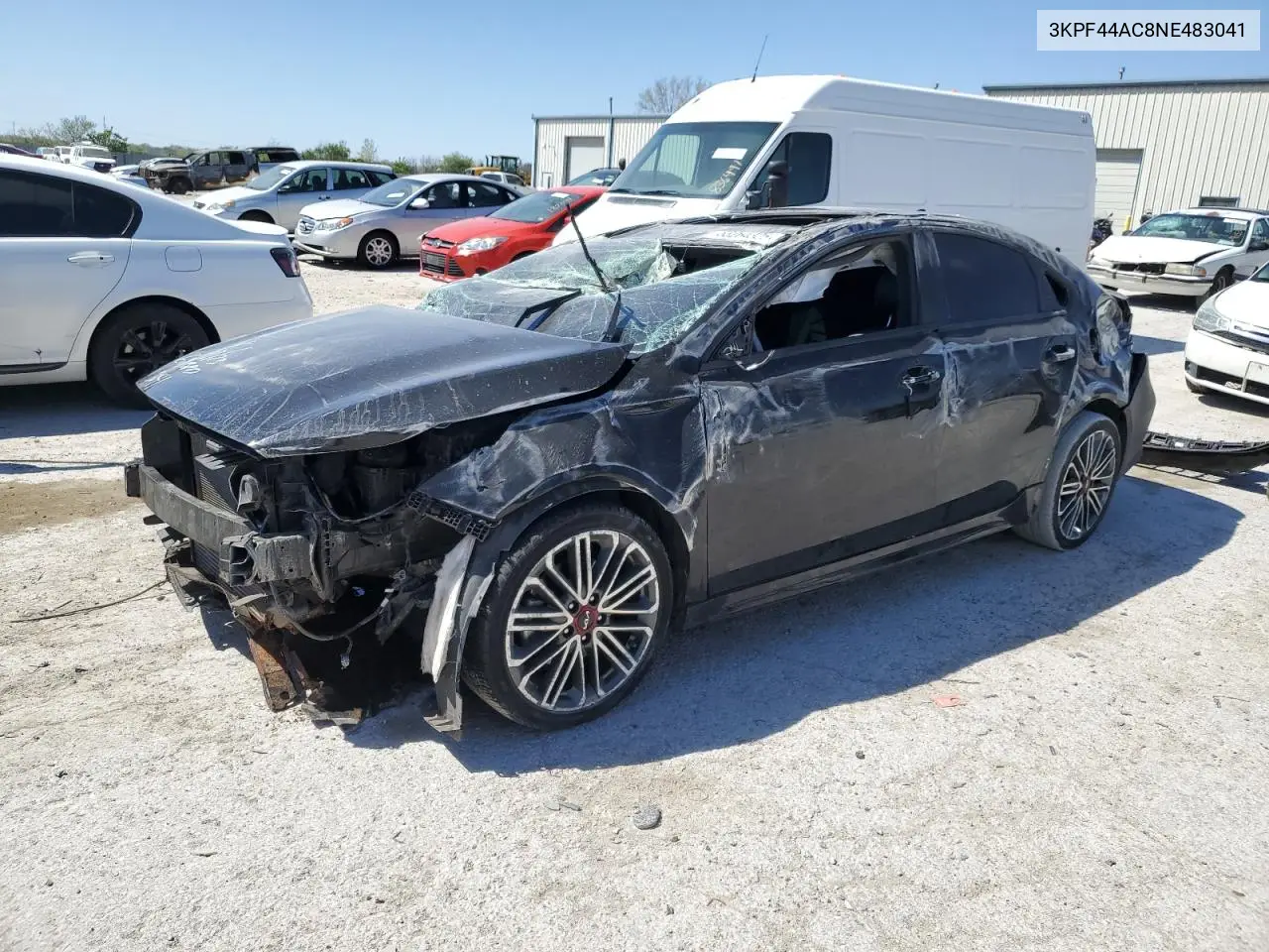 2022 Kia Forte Gt VIN: 3KPF44AC8NE483041 Lot: 53264325