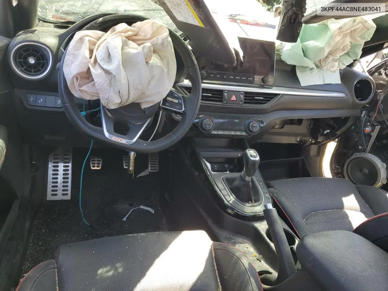 2022 Kia Forte Gt VIN: 3KPF44AC8NE483041 Lot: 53264325