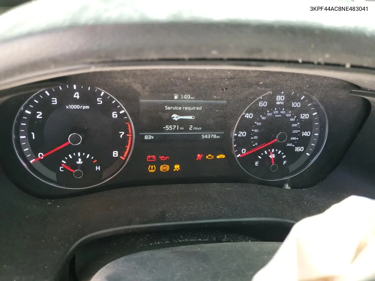 2022 Kia Forte Gt VIN: 3KPF44AC8NE483041 Lot: 53264325