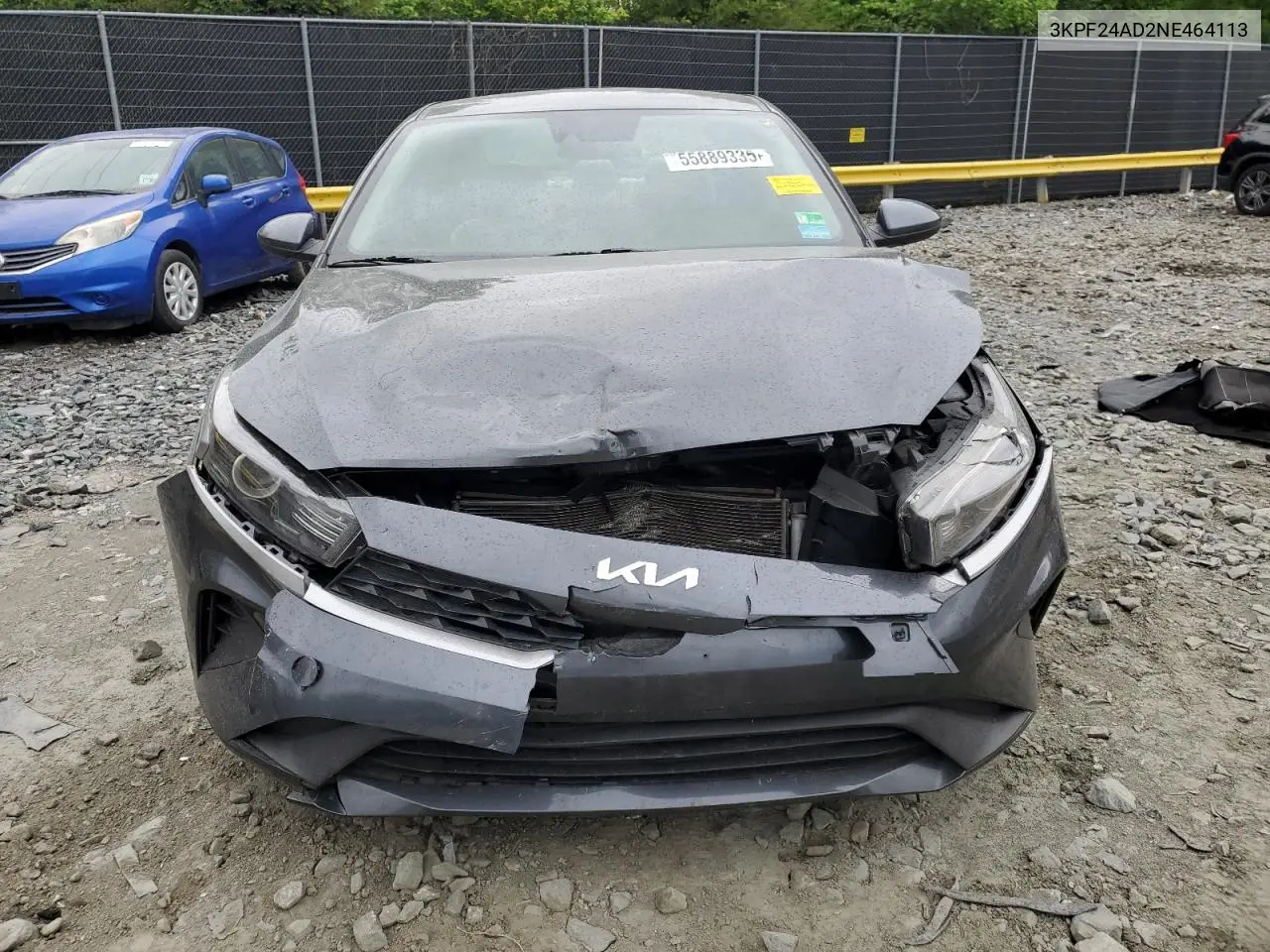 2022 Kia Forte Fe VIN: 3KPF24AD2NE464113 Lot: 55889335