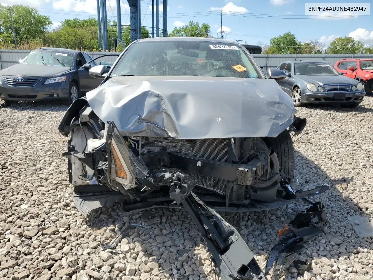 2022 Kia Forte Fe VIN: 3KPF24AD9NE482947 Lot: 56692345