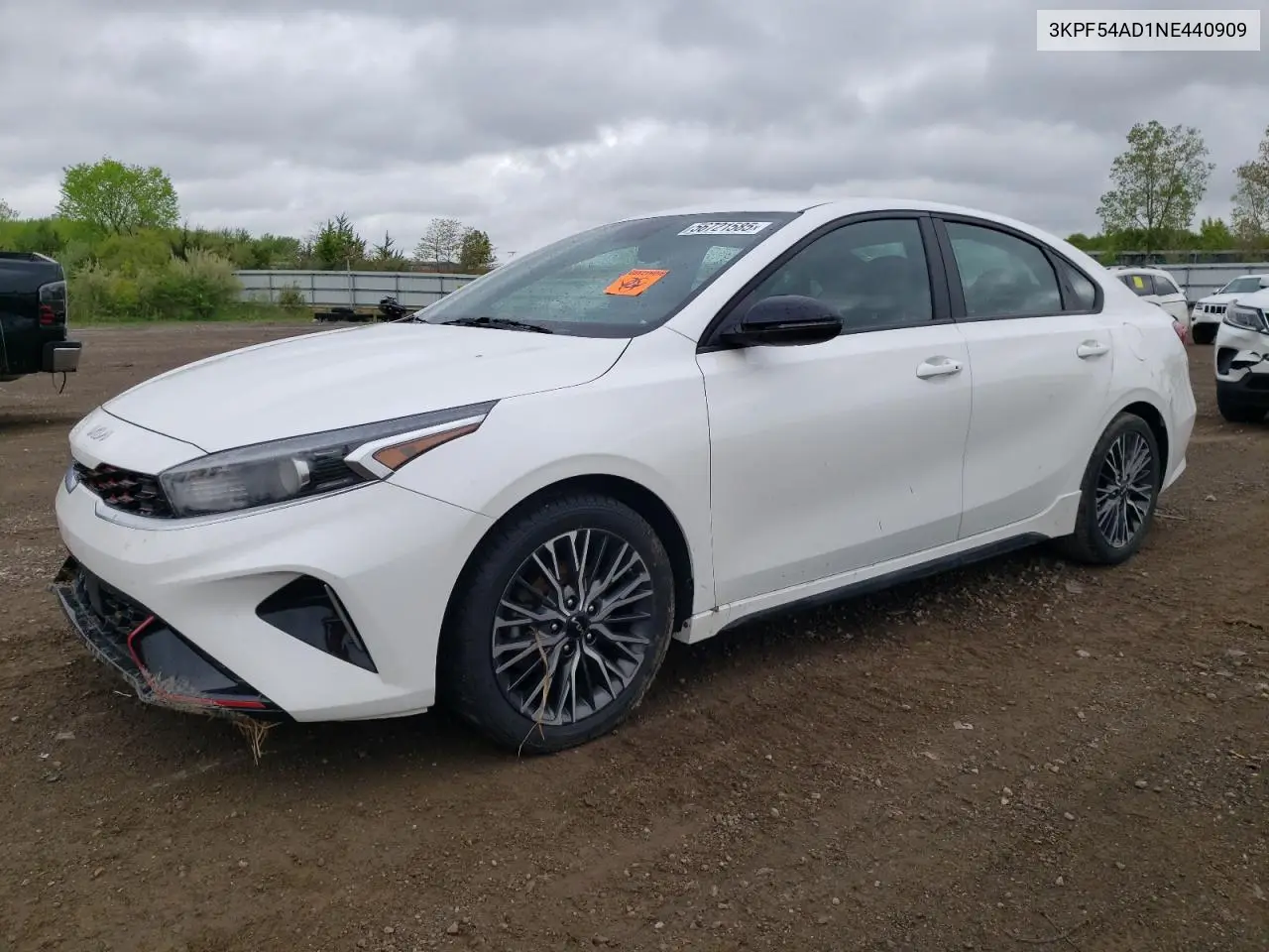 2022 Kia Forte Gt Line VIN: 3KPF54AD1NE440909 Lot: 56721585