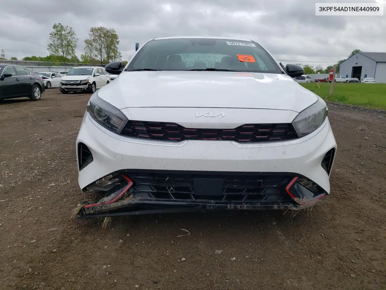 2022 Kia Forte Gt Line VIN: 3KPF54AD1NE440909 Lot: 56721585
