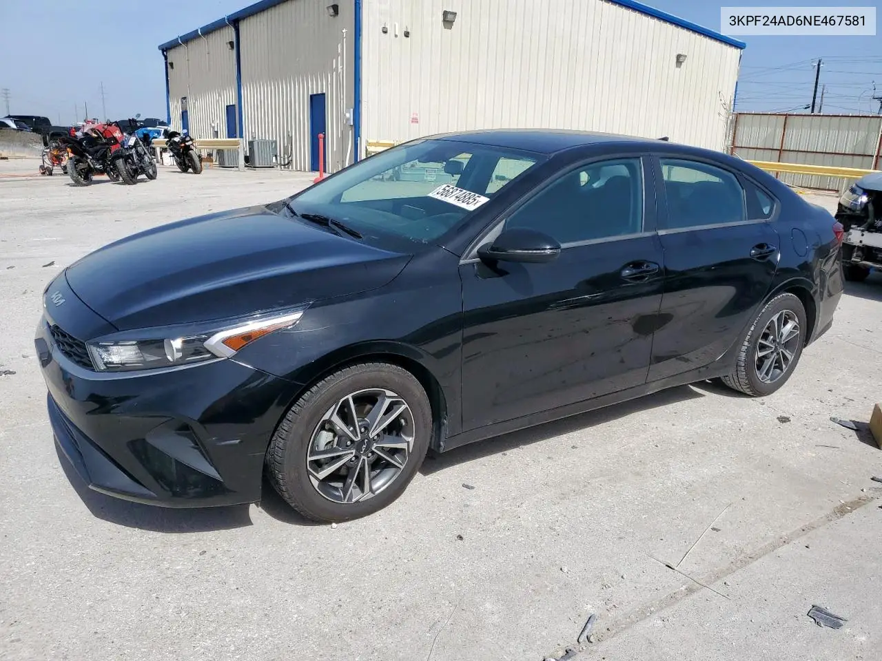 2022 Kia Forte Fe VIN: 3KPF24AD6NE467581 Lot: 56874885